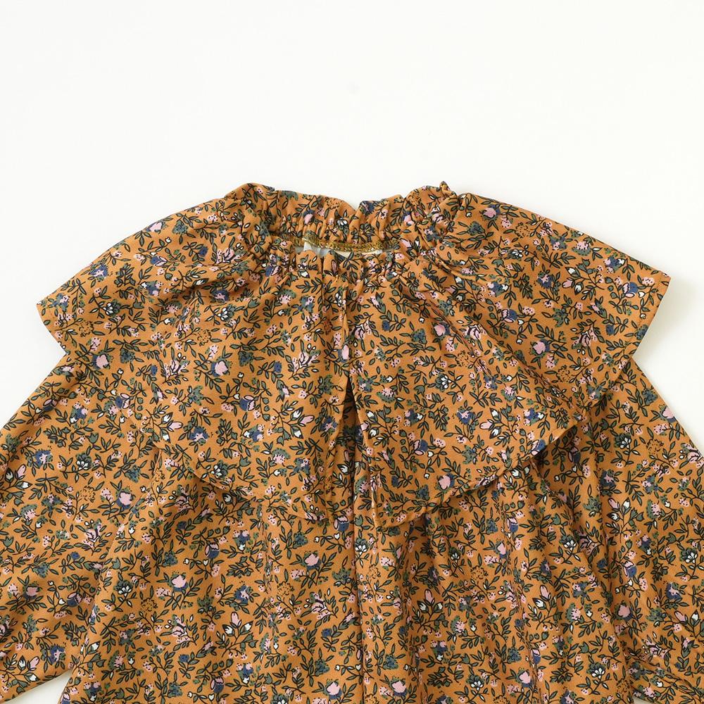 マスタード花柄