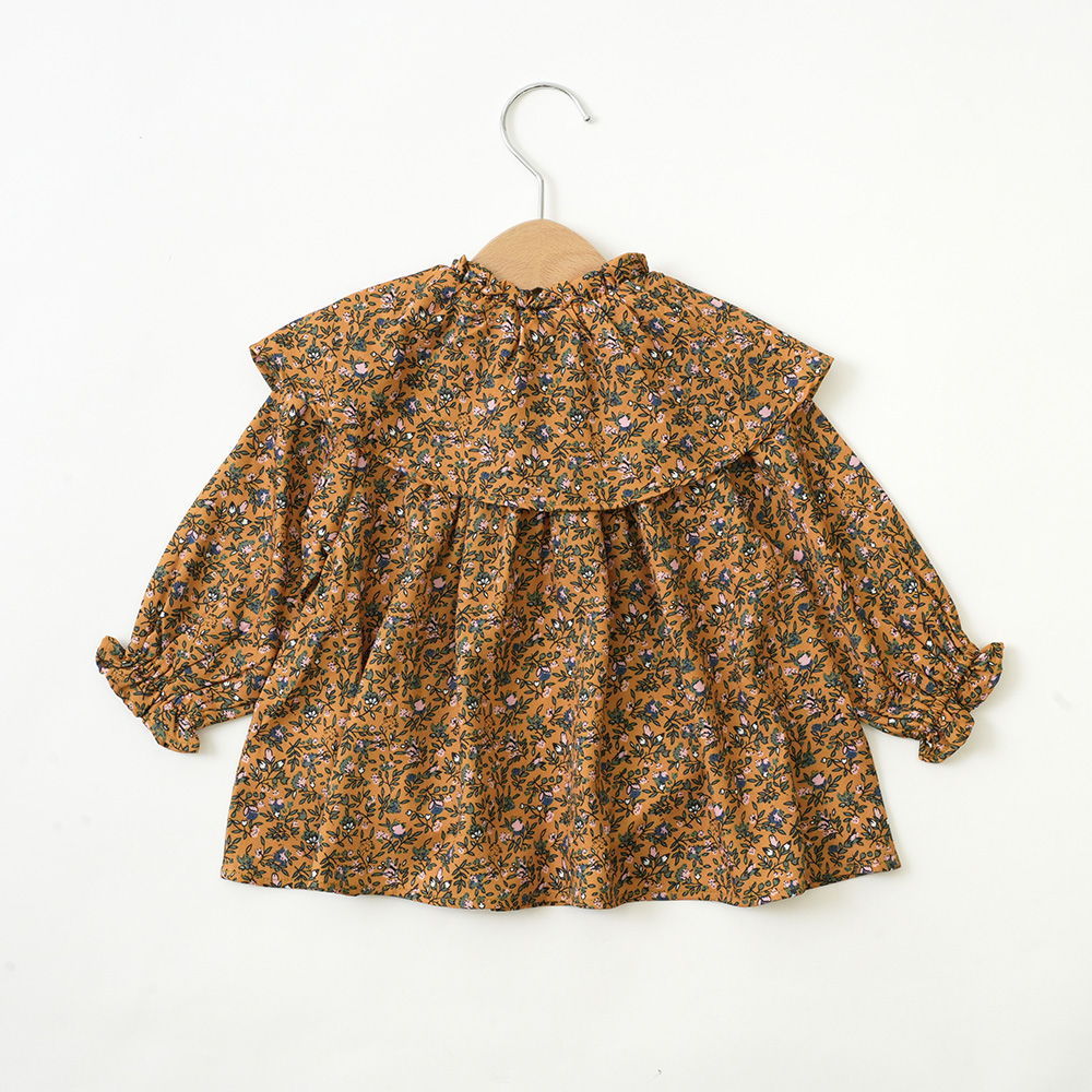 マスタード花柄