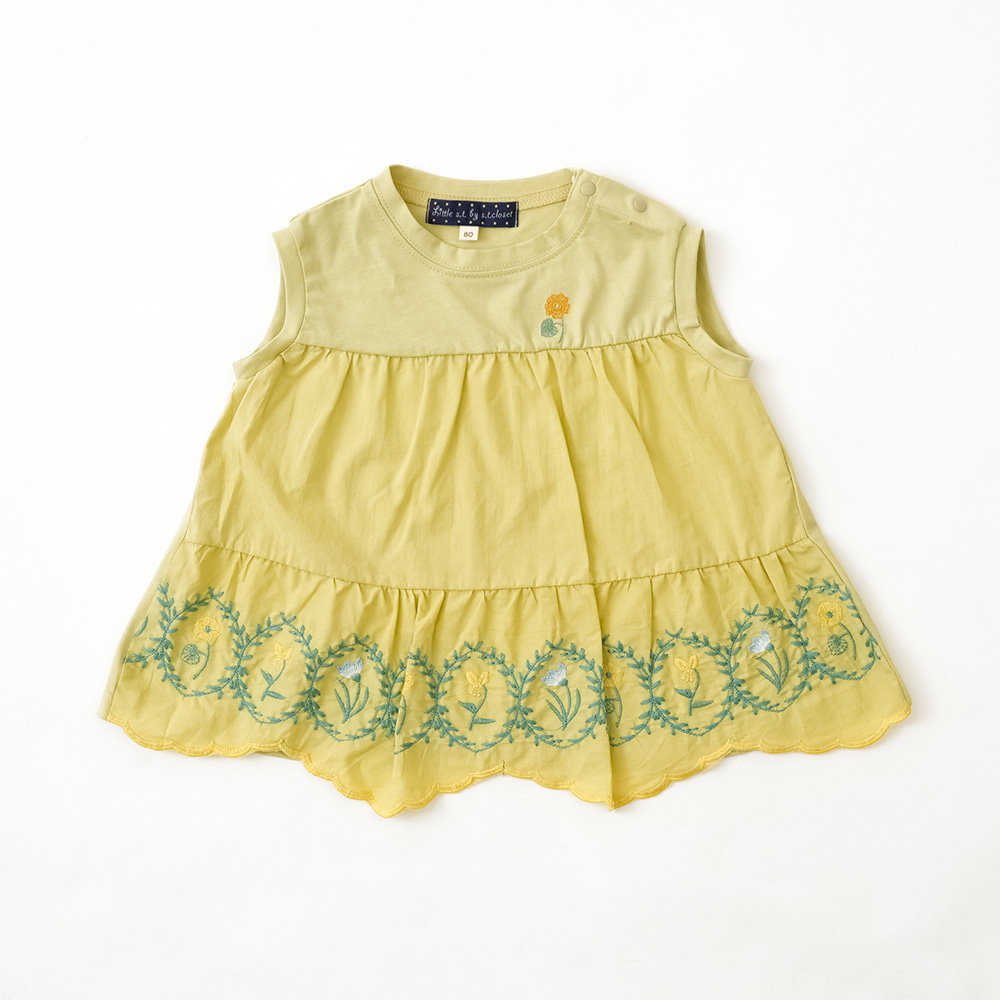 草花レースTシャツ