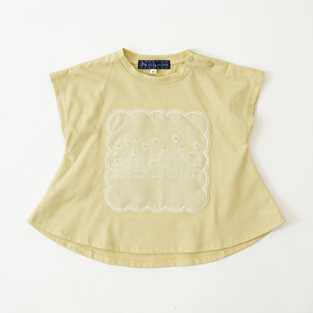 シアー刺繍Tシャツ