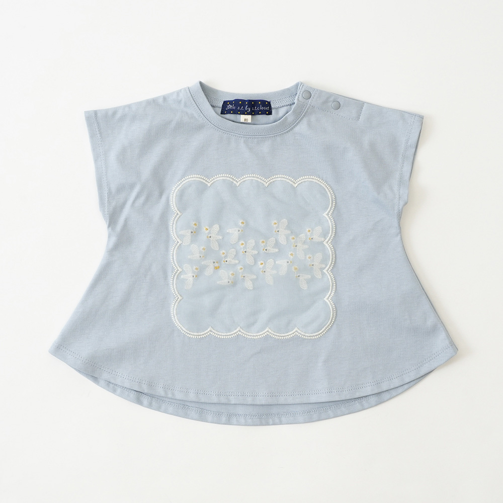 シアー刺繍Tシャツ
