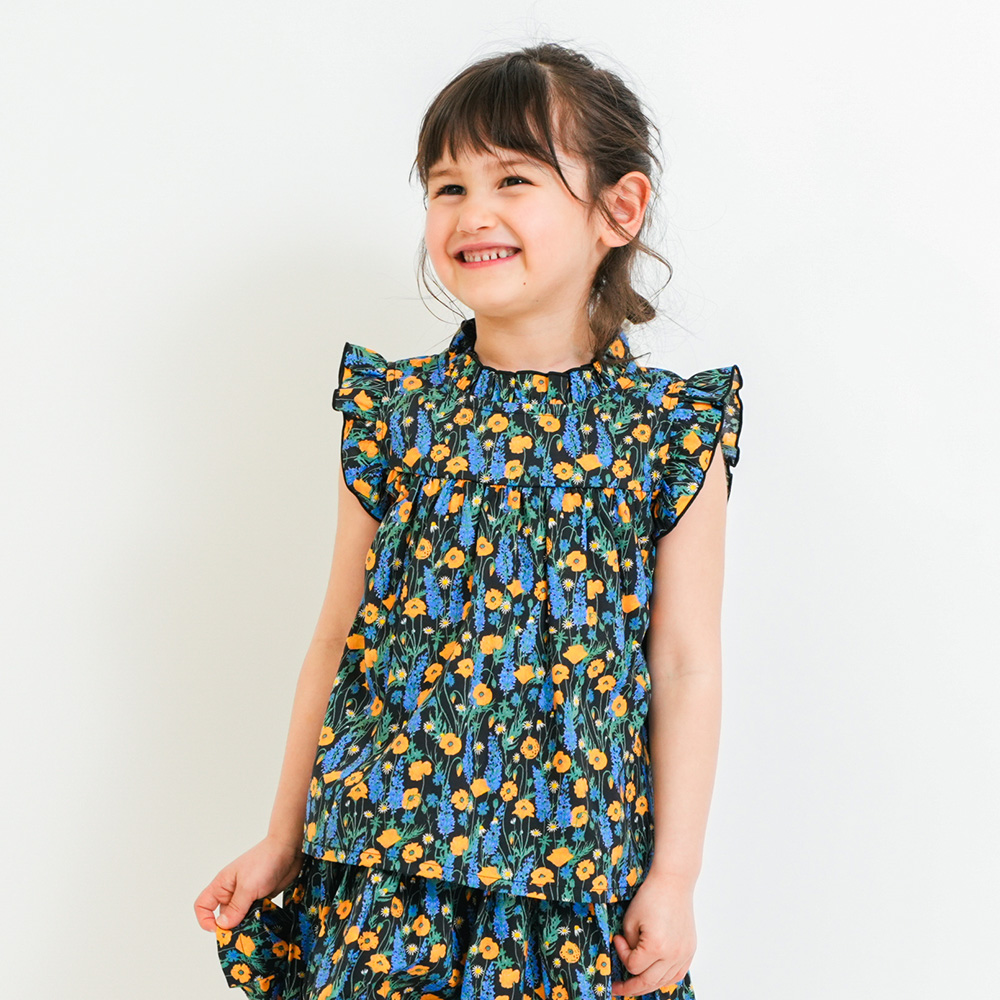 スタンドカラーブラウス