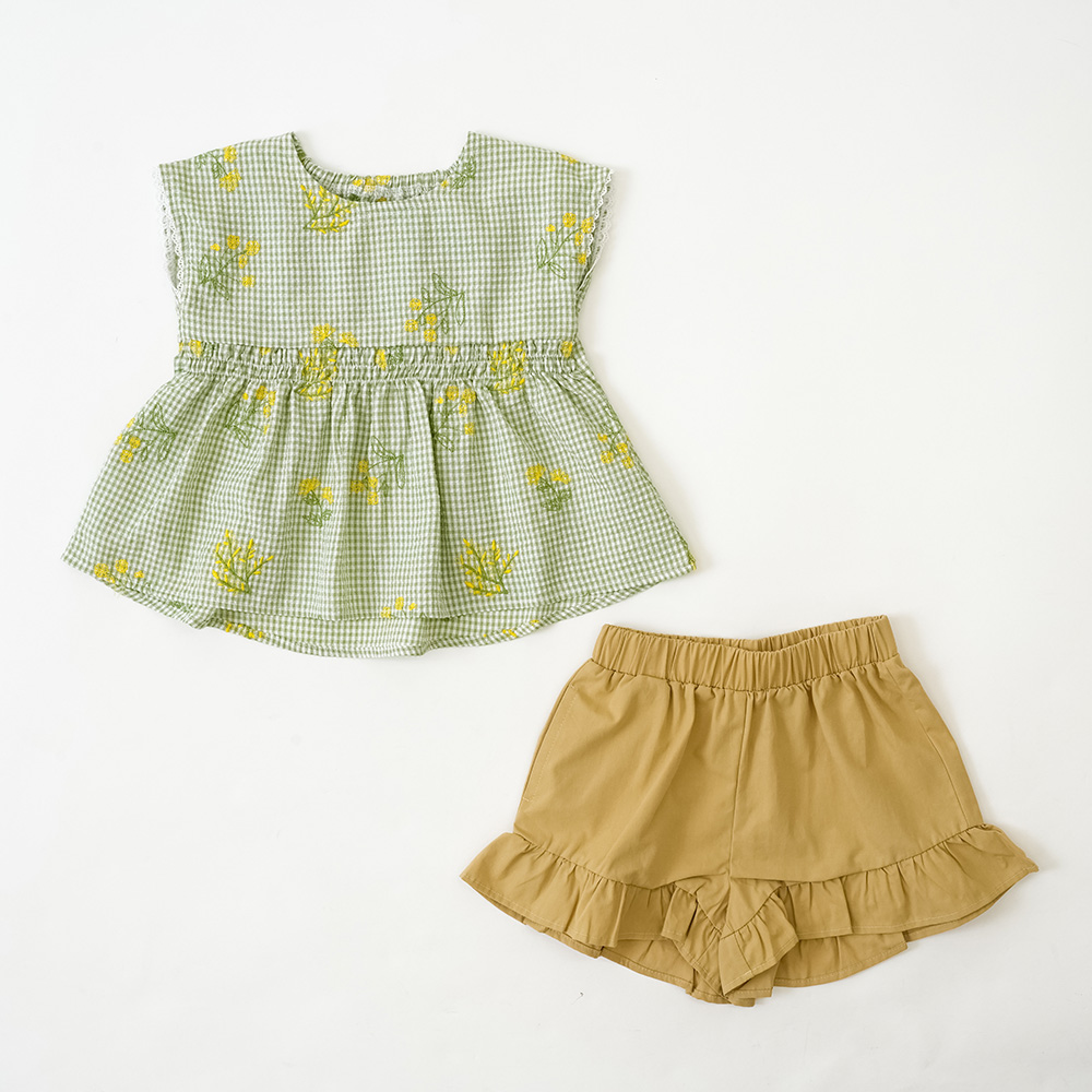 総柄刺繍セットアップ