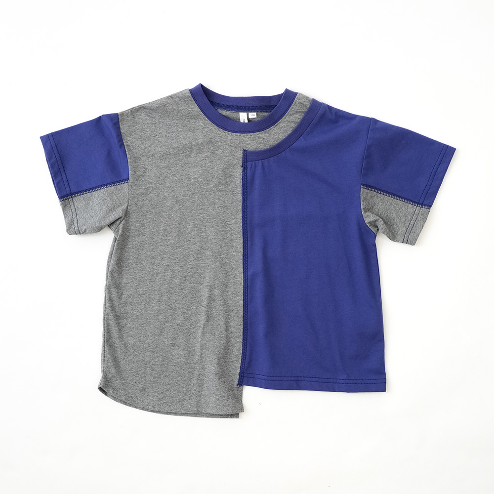 リメイク風配色Tシャツ