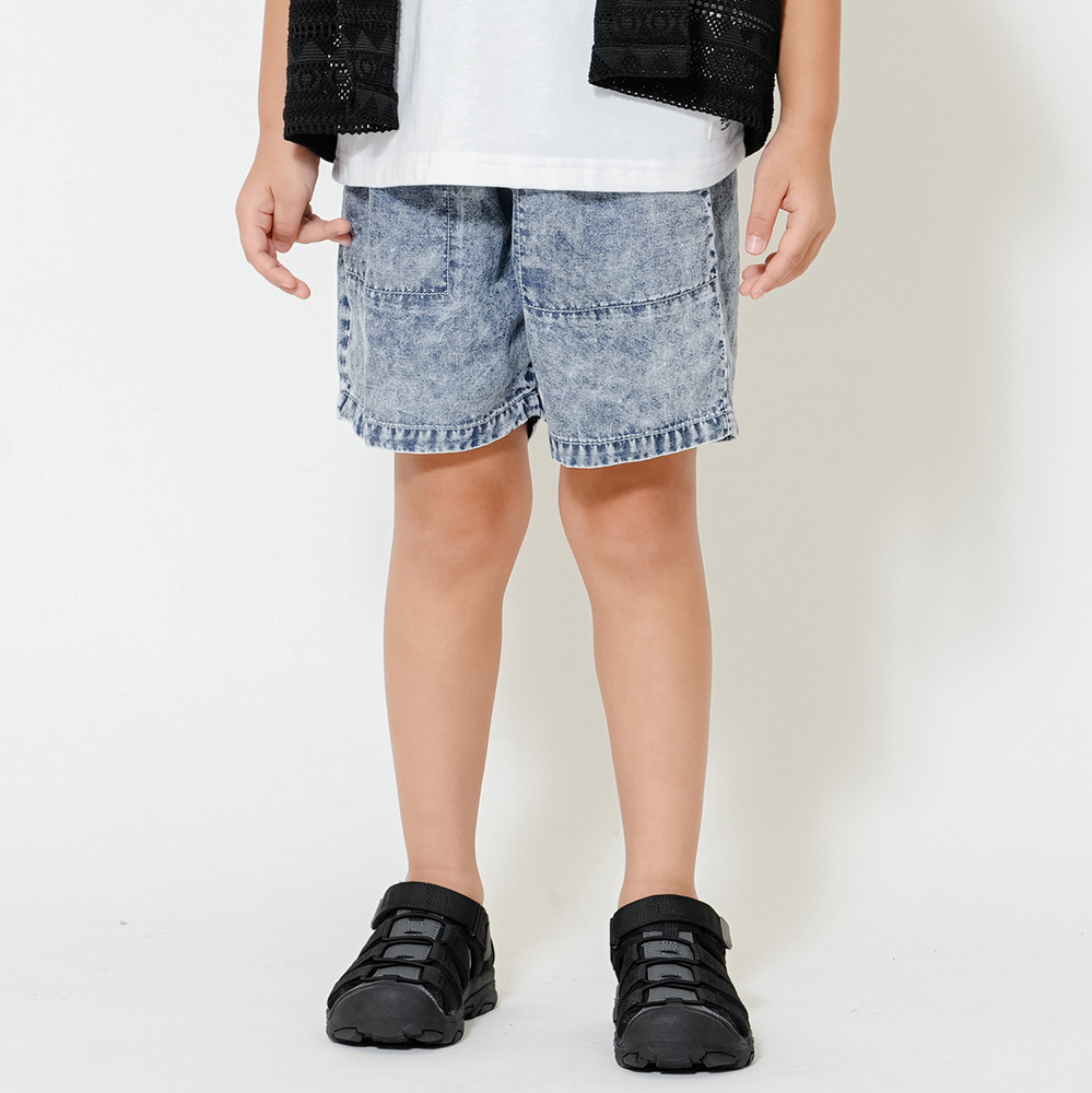 5分丈接触冷感デニムパンツ