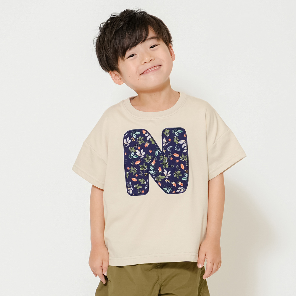 接触冷感アップリケTシャツ