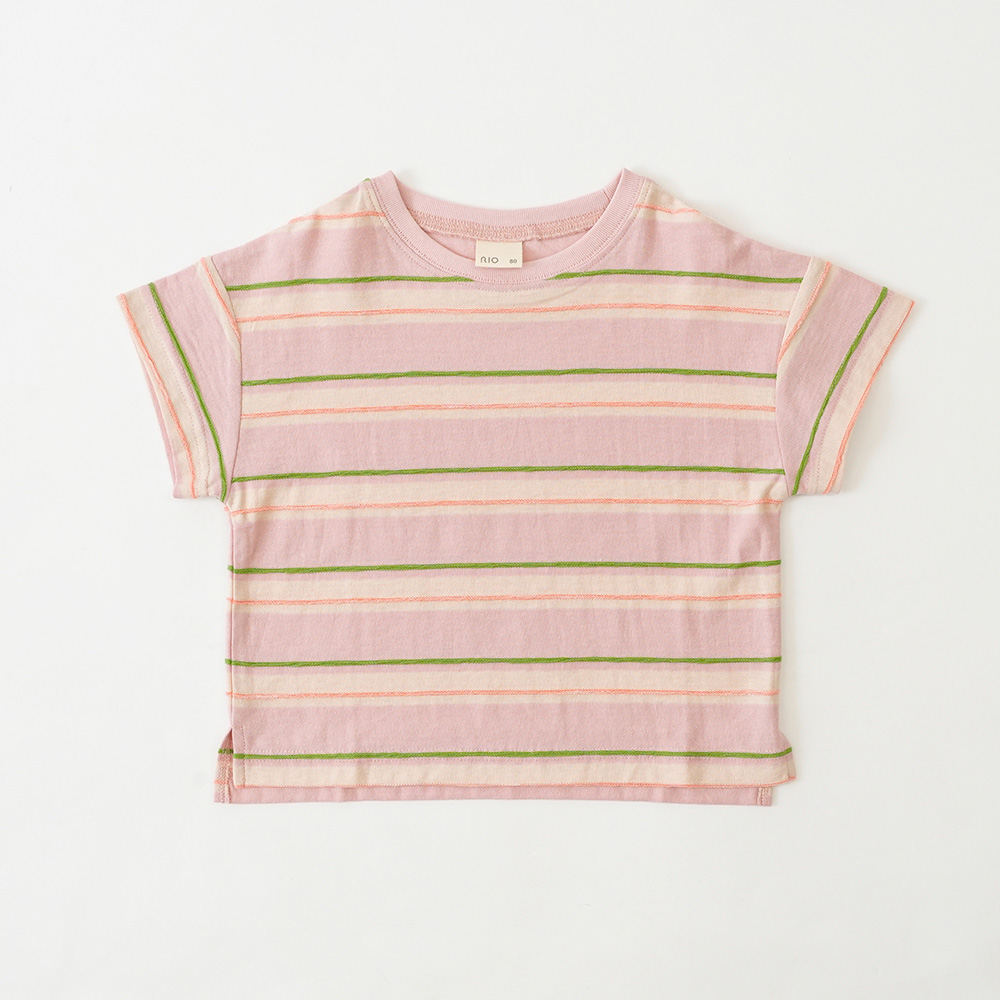 ドロップショルダーボーダーTシャツ