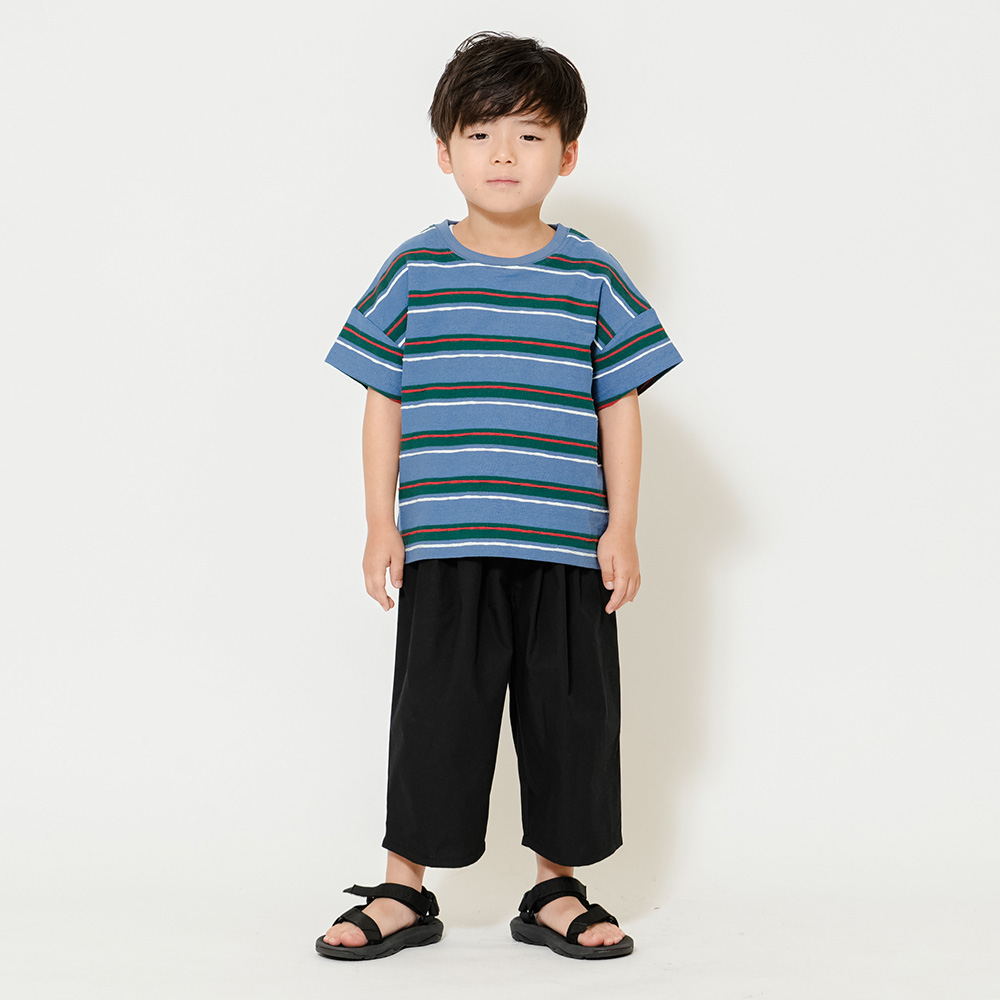 ドロップショルダーボーダーTシャツ