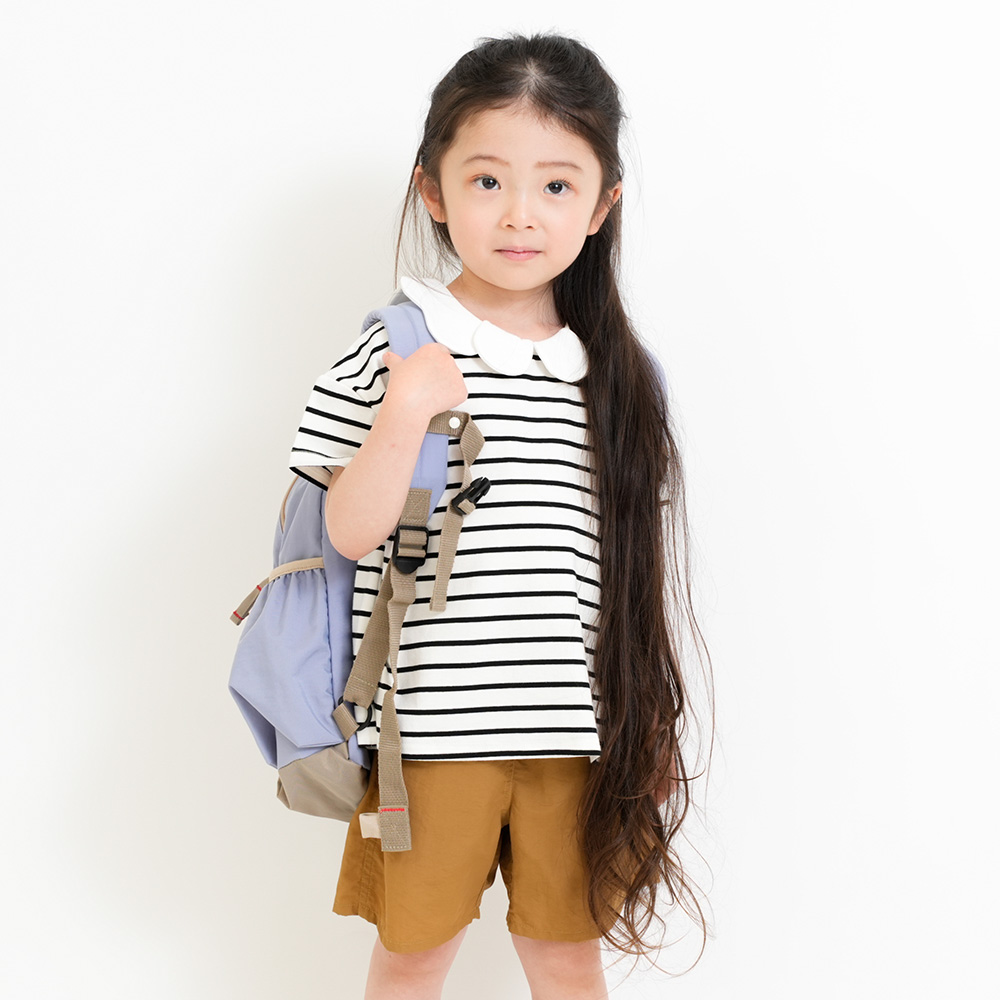 花びら衿ボーダーTシャツ