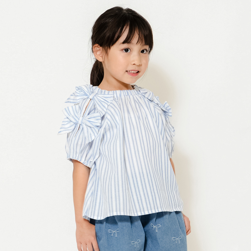 リボンスリットブラウス