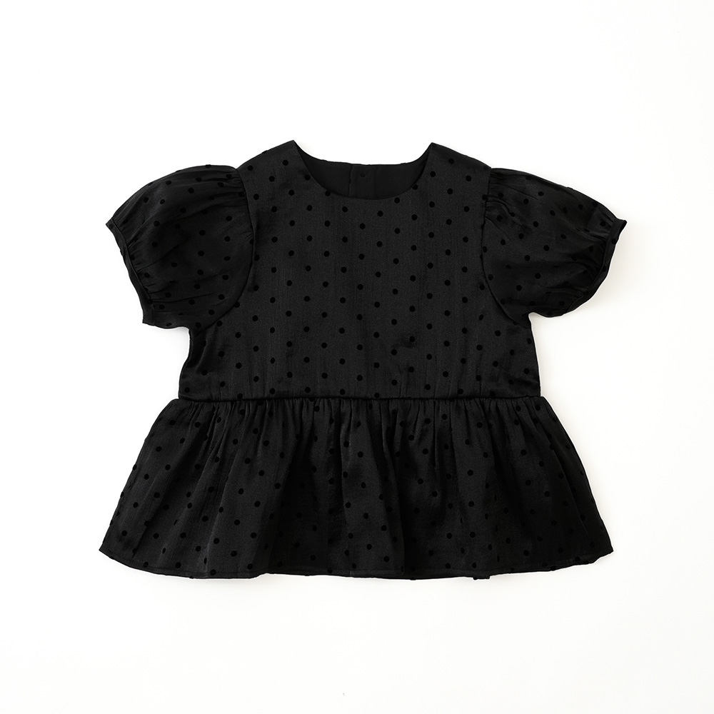 シアーペプラムブラウス