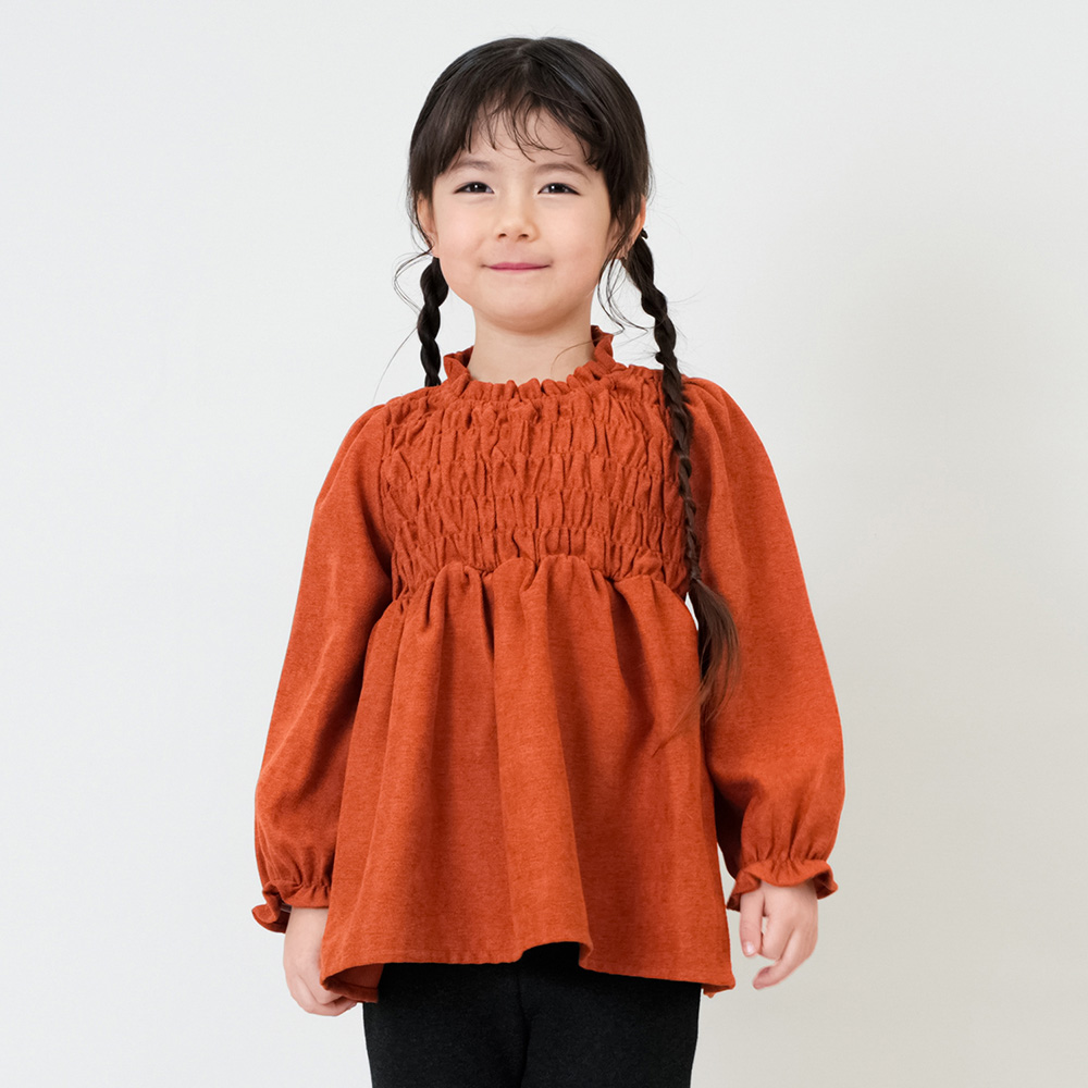 シャーリングブラウス