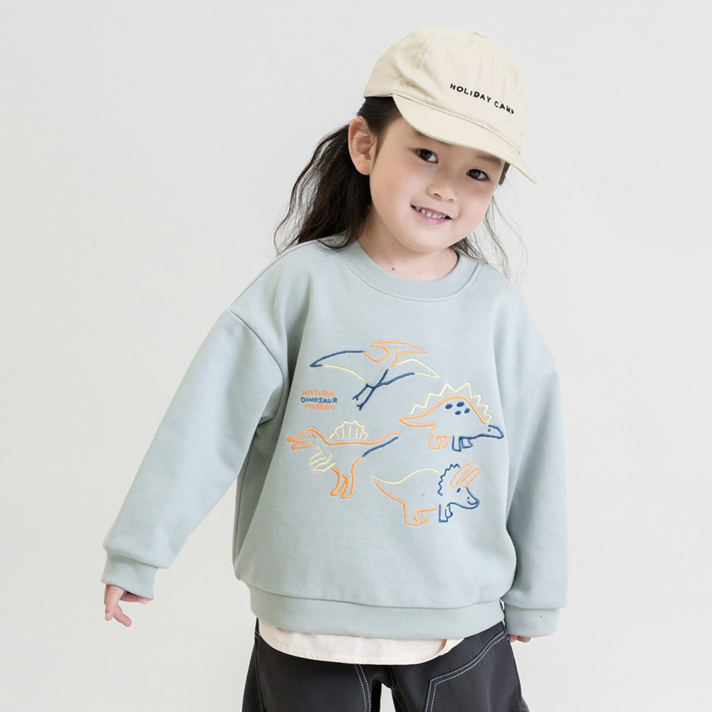 恐竜刺繍トレーナー