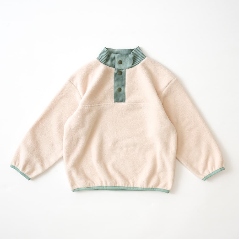 フリースハーフドットボタントレーナー