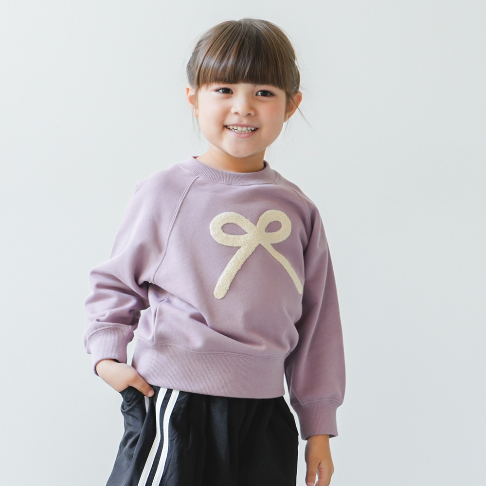 サガラリボン刺繍トレーナー