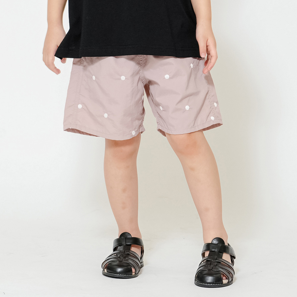 刺繍総柄ナイロンハーフパンツ