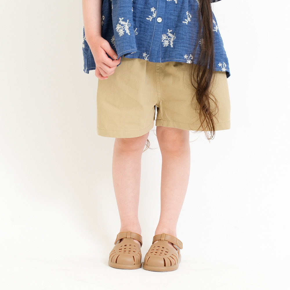 デニム・カラーツイルショートパンツ