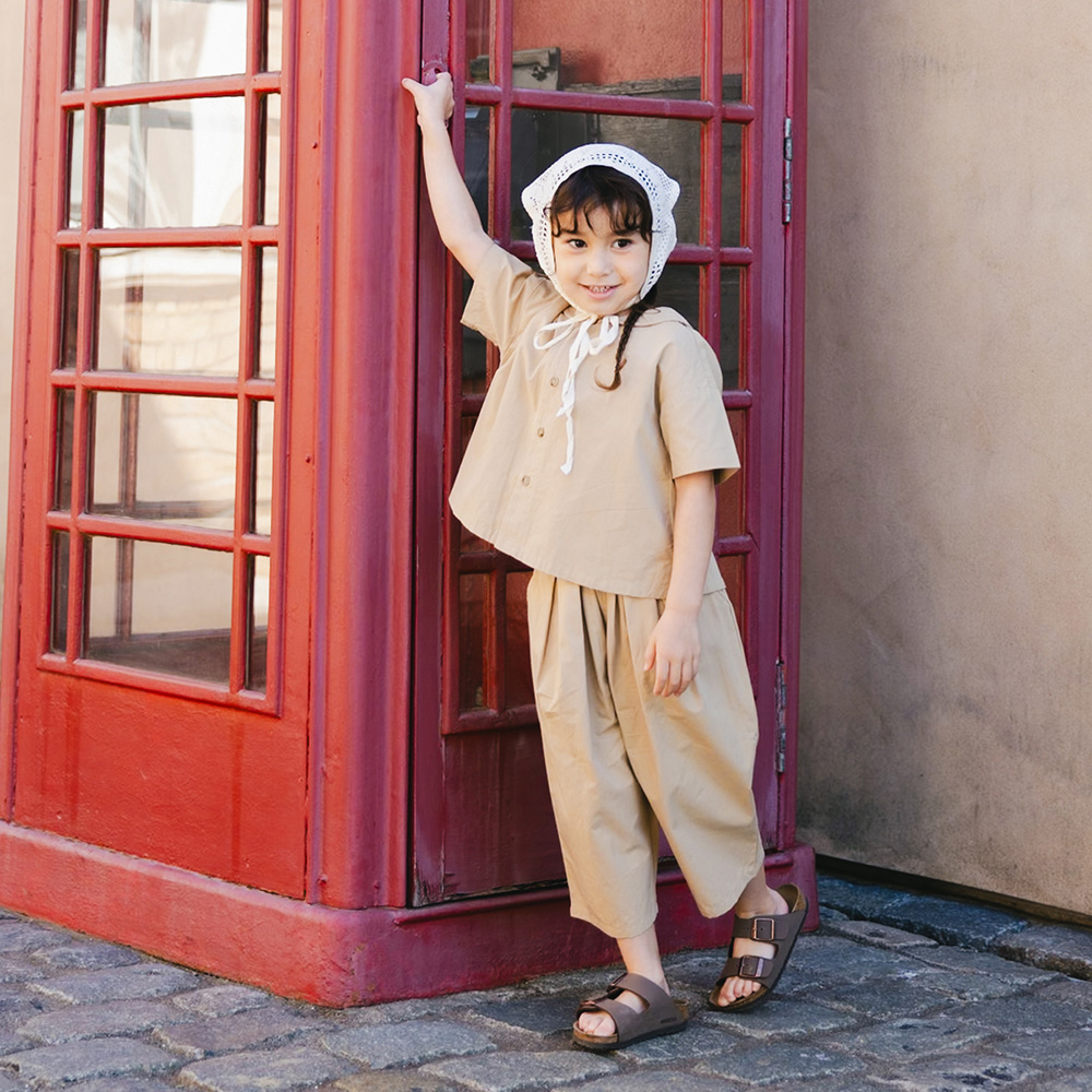 リラックス9分丈タックパンツ