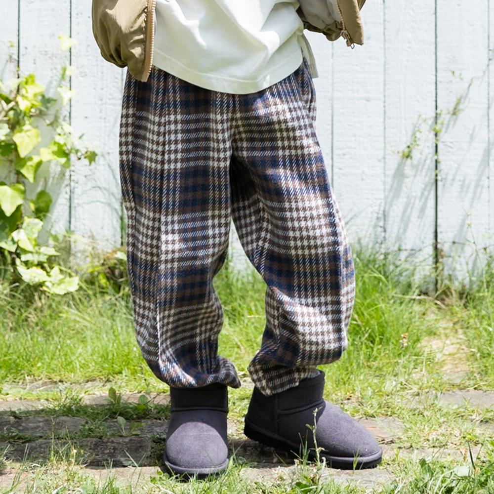 チェックタックパンツ